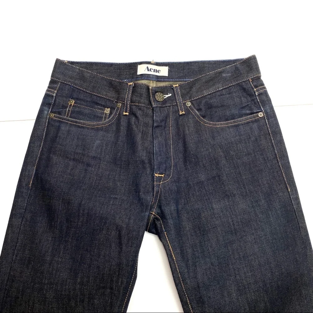 ACNE Mic Rigid Jeans Raw Denim Straight Legs Jeans